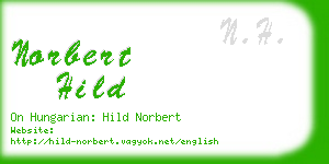 norbert hild business card